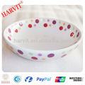 8'' Color Glaze Bowl with Colorful Dot